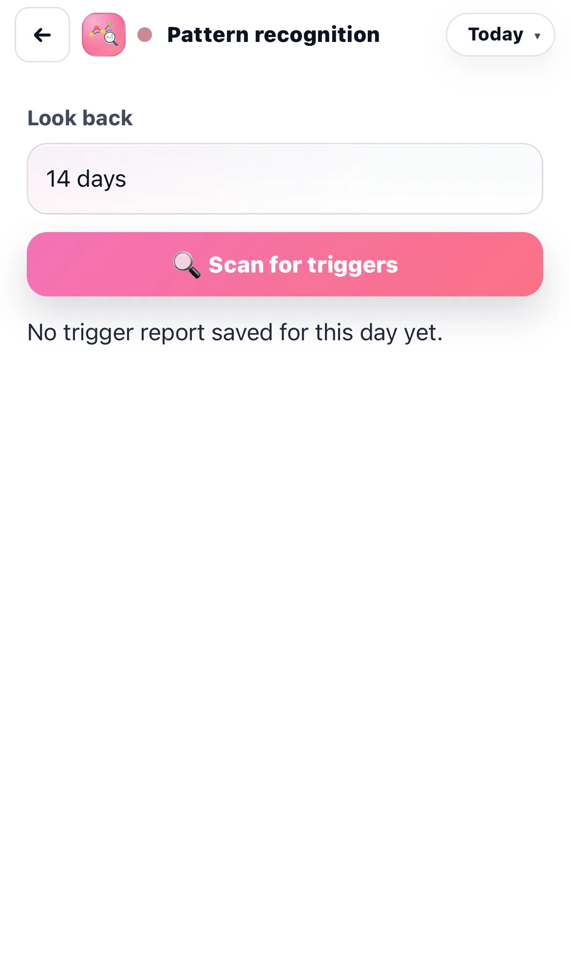 Chick Triggers pattern recognition start screen